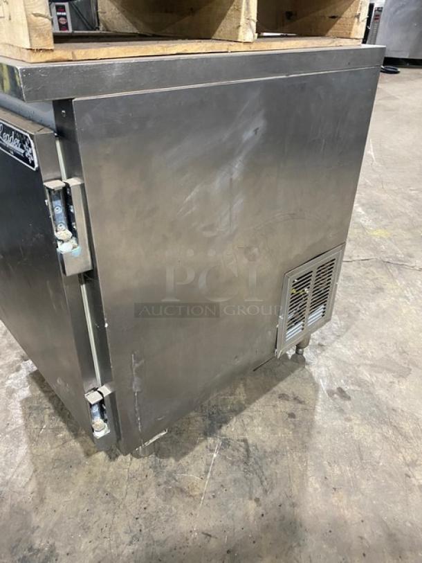 Leader Commercial Stainless Steel Single Door Undercounter Lowboy/Worktop Refrigerator! With Poly Coated Wire Rack! Model: NSFB 27 S/C SN: NK041096! 115V 1 Phase! On Legs! - Image 2 of 7
