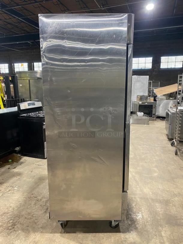 Atosa Commercial Stainless Steel Solid Single Door Reach In Freezer! Energy Star Certified! With Poly Coated Wire Rack! Model: MBF8501 SN: MBF8501140615C4010! 115V 1 Phase! On Casters! - Image 3 of 8