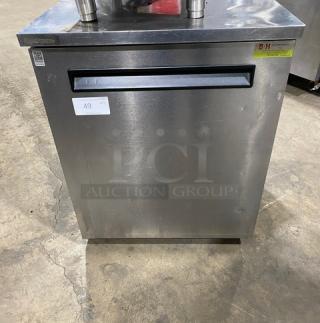 Delfield Commercial Stainless Steel Single Door Undercounter Refrigerator! Model: 406P-STAR4! 110V 1 Phase! On Casters!