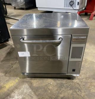 Merrychef! 2021! Commercial Stainless Steel Electric Powered Countertop Rapid Cook Oven! With EasyTouch Icon-Driven Touchscreen! With Baking/Roasting Pan! Model: Eikon E3 SN: 2101213091916! 208/240V 2 Phase +GND!