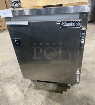 Leader Commercial Stainless Steel Single Door Undercounter Lowboy/Worktop Refrigerator! With Poly Coated Wire Rack! Model: NSFB 27 S/C SN: NK041096! 115V 1 Phase! On Legs!