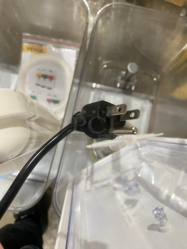 Vevor! Late Model! Commercial Stainless Steel Countertop Cold Beverage Dispenser! With Three 18L Clear Polycarbonate Tanks! With O-Ring & Tank Ring Seals! Model: LYJ18X3! 110V! On Non-Slip Base Feet! - Image 8 of 8