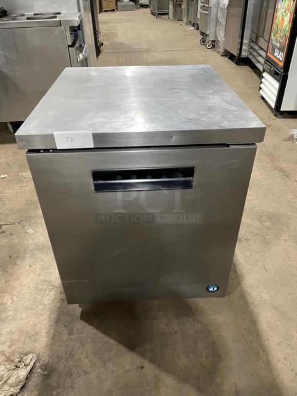 Hoshizaki Commercial Stainless Steel Solid Single Door Refrigerated Low Profile Undercounter Low Boy/Worktop Cooler! Energy Star Certified! With Wire Rack! Model: UR27A-LPC SN: K50785B! 115V 1 Phase! On Casters! - Image 1 of 7