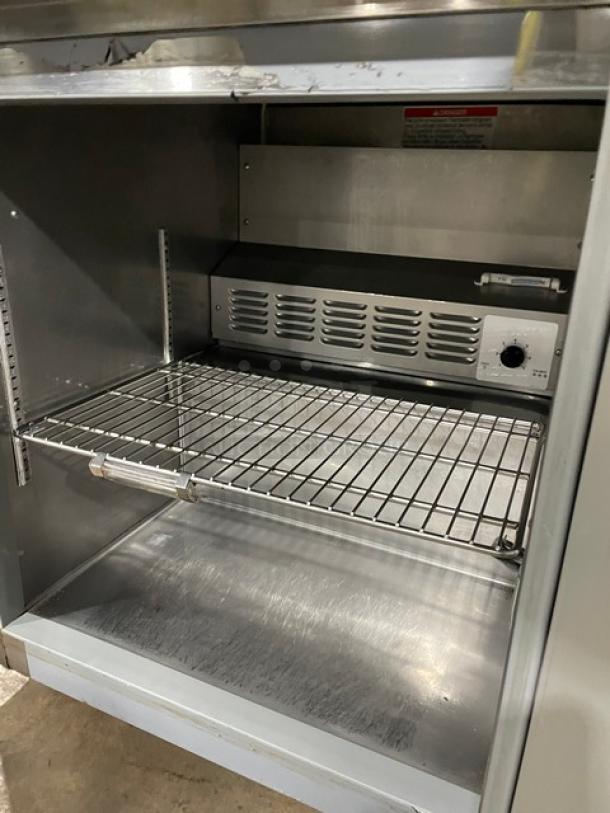 Hoshizaki Commercial Stainless Steel Solid Single Door Refrigerated Low Profile Undercounter Low Boy/Worktop Cooler! Energy Star Certified! With Wire Rack! Model: UR27A-LPC SN: K50785B! 115V 1 Phase! On Casters! - Image 5 of 7