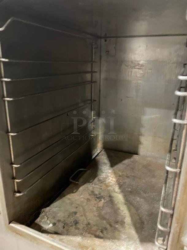 AccuTemp Evolution Series Commercial Stainless Steel Electric Powered Countertop Boilerless 6 Pan Convection Steamer! With Built In Pan Holding Rack! Model: E62083E15000250 SN: 50531! 208V 3 Phase! On Legs! Working When Removed! - Image 6 of 8