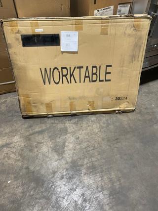 NEW! IN THE BOX! Pantin Commercial Stainless Steel 30"x24" Worktable! With Rice Cooker Cut Out! With Double Undershelf! On Legs!