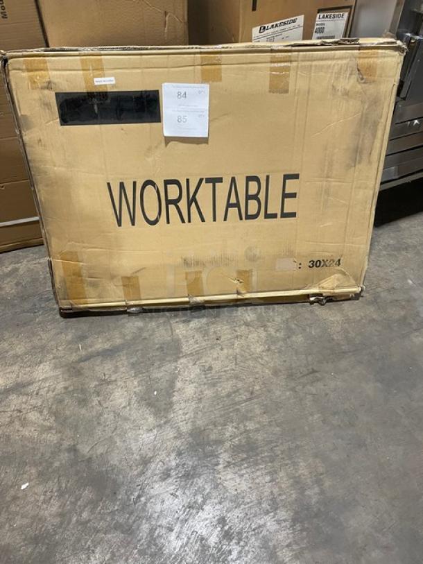 NEW! IN THE BOX! Pantin Commercial Stainless Steel 30"x24" Worktable! With Rice Cooker Cut Out! With Double Undershelf! On Legs! - Image 1 of 8