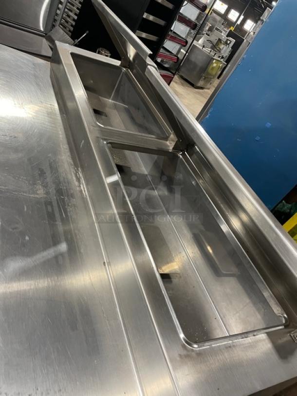 Delfield Commercial Stainless Steel 2 Door Refrigerated Mega Top Pizza Prep Table! On Casters! - Image 8 of 9