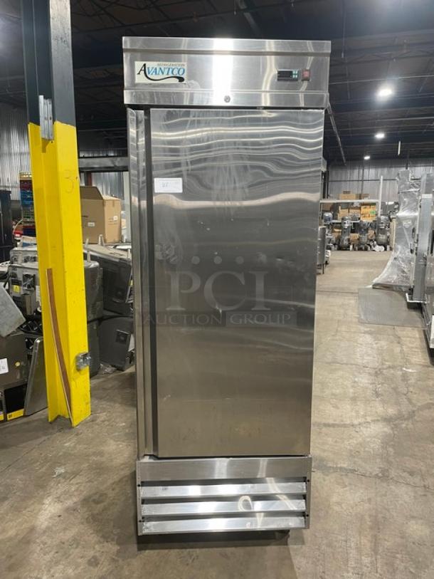 Avantco Commercial Stainless Steel Solid Single Door Reach In Freezer! Model: 178SS1FHC! 115V! On Casters! - Image 1 of 8