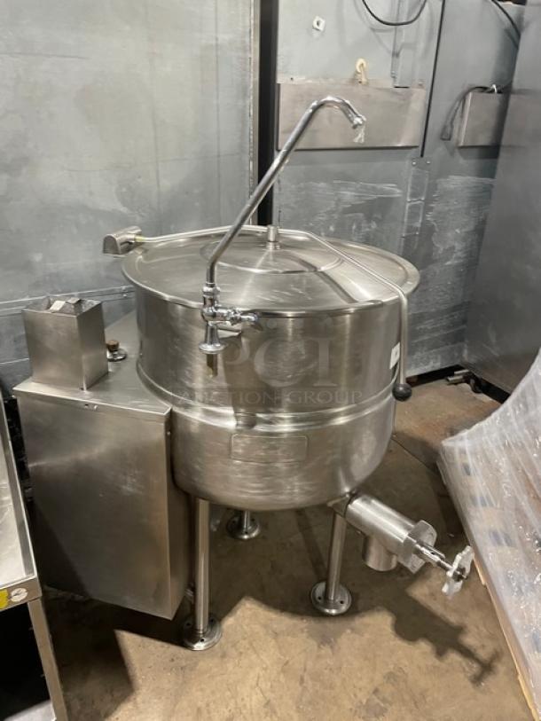 WOW! Cleveland Range Commercial Stainless Steel Self-Contained Natural Gas Powered 40LB Stationary Steam Kettle! With Faucet! Model: KGL-40 SN: WT2697-93E-01! On Legs! - Image 3 of 11