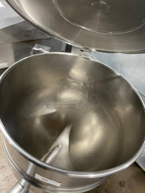 WOW! Cleveland Range Commercial Stainless Steel Self-Contained Natural Gas Powered 40LB Stationary Steam Kettle! With Faucet! Model: KGL-40 SN: WT2697-93E-01! On Legs! - Image 5 of 11