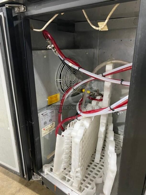 Micro Matic Commercial 3 Door Refrigerated Kegerator! With 2 Double-Tap Tower Dispensers! Model: MDD-78 SN: 14090939M! 115V 1 Phase! On Casters! - Image 8 of 10