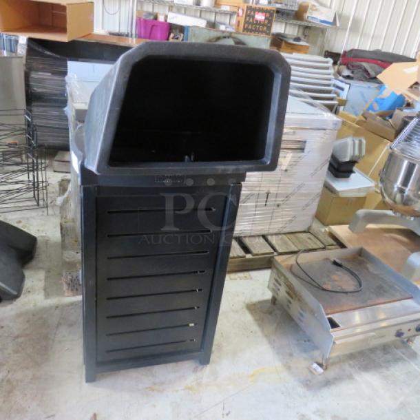 One Commercial Suncrest Outdoor Trash Can. 22X34X52 - Image 1 of 4