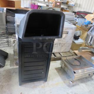 One Commercial Suncrest Outdoor Trash Can. 22X34X52