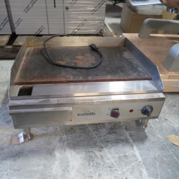 One Eurodib Electric Griddle. Model# SFE04900. 240 Volt. 24X22X12 - Image 1 of 2