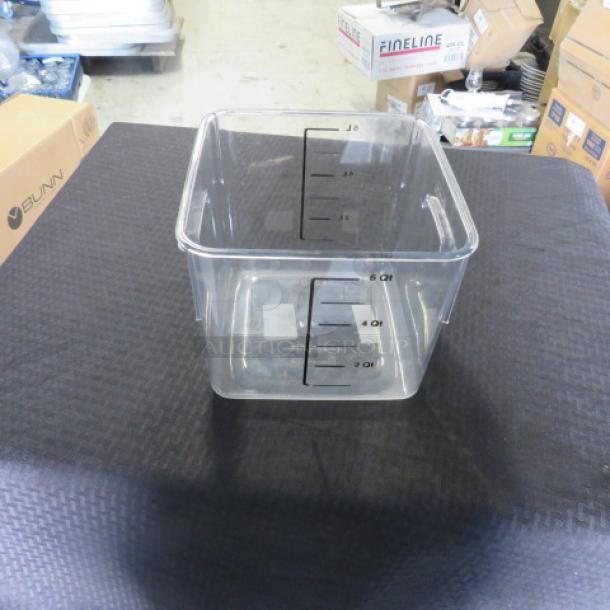 One 6 Quart Food Storage Container. - Image 1 of 1