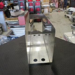 One Stainless Steel Holder. 19X5X10