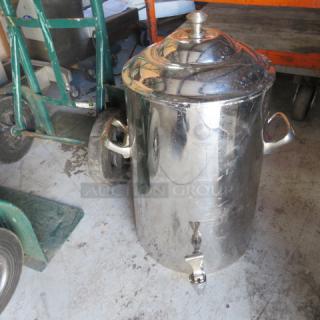 One Stainless Steel Beverage Dispenser.