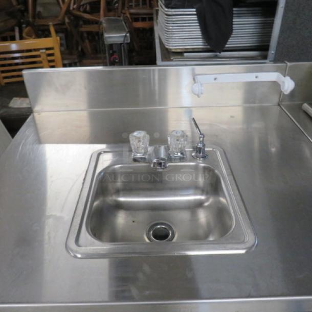 One Corsair Stainless Steel 1 Door Portable Sink With Faucet, Paper Towel Holder,  5 Gallon Clean Water Tank, 7 Gallon Waste Tank. - Image 2 of 2