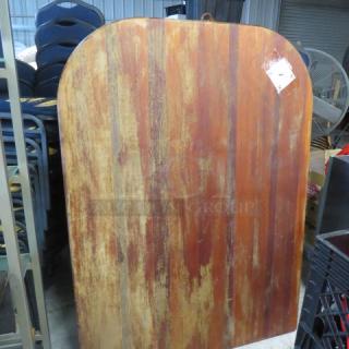 One Solid Wood Butcher Block Table Top. 61.5X45