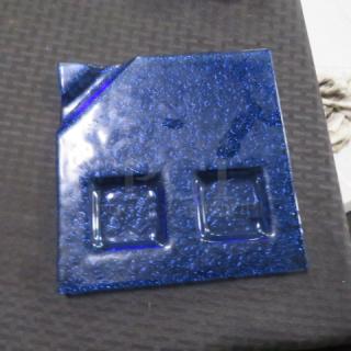 8X8 Square Blue Glass Plate. 8XBID