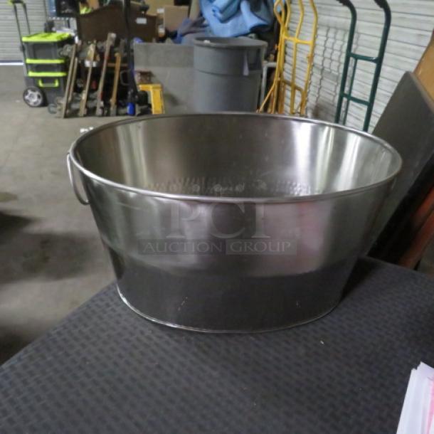 One Stainless Steel Hammered Beverage Holder. 18X14X9 - Image 1 of 2