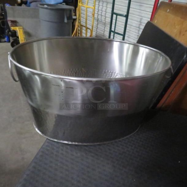One Stainless Steel Hammered Beverage Holder. 18X14X9 - Image 2 of 2
