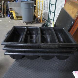 Black Flatware Holder. 3XBID