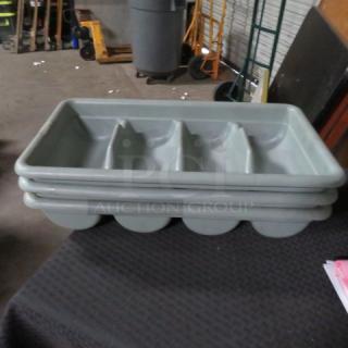 Gray Flatware Holder. 3XBID