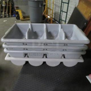 Gray Flatware Holder. 4XBID