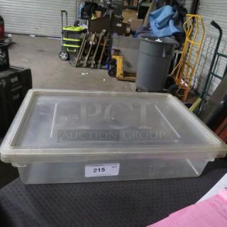 One Cambro 8.75 Gallon Food Storage Container With Lid.