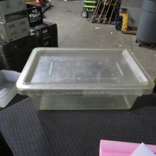 One Cambro 3 Gallon Food Storage Container With Lid.