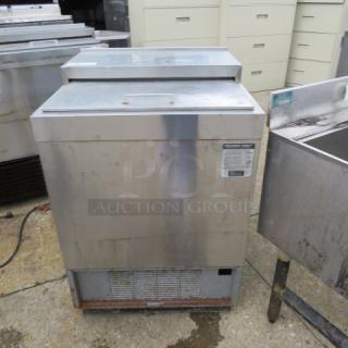 One Stainless Steel Perlick 1 Door Bottle Box. Model# 8340UL. 115 Volt. 24X25X34