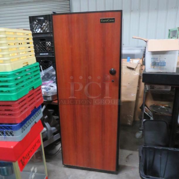 One AWESOME Euro Cave 1 Door Wine Cooler With 13 Shelves. Model# V264W. 115 Volt. 26X27X68 - Image 1 of 4