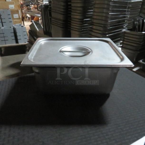 1/2 Size 6 Inch  Hotel Pan With Lid. 5XBID - Image 1 of 1