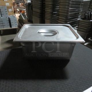 1/2 Size 6 Inch  Hotel Pan With Lid. 5XBID