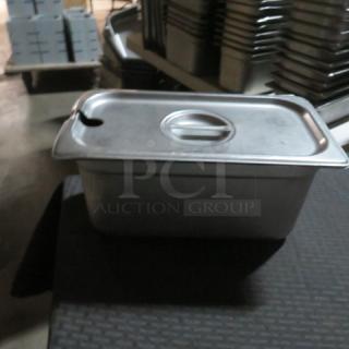 1/3 Size 6 Inch  Hotel Pan With Lid. 3XBID