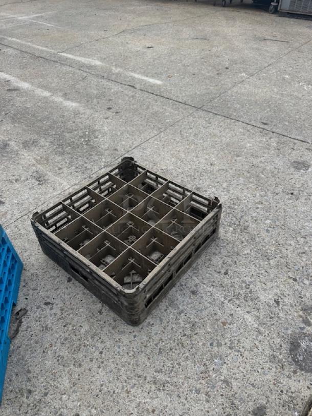 One Brown 16 Hole Dishwasher Rack. - Image 1 of 1
