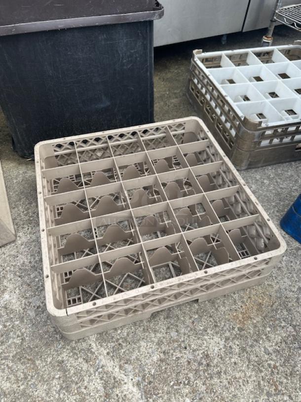 One Beige 25 Hole Dishwasher Rack. - Image 1 of 1