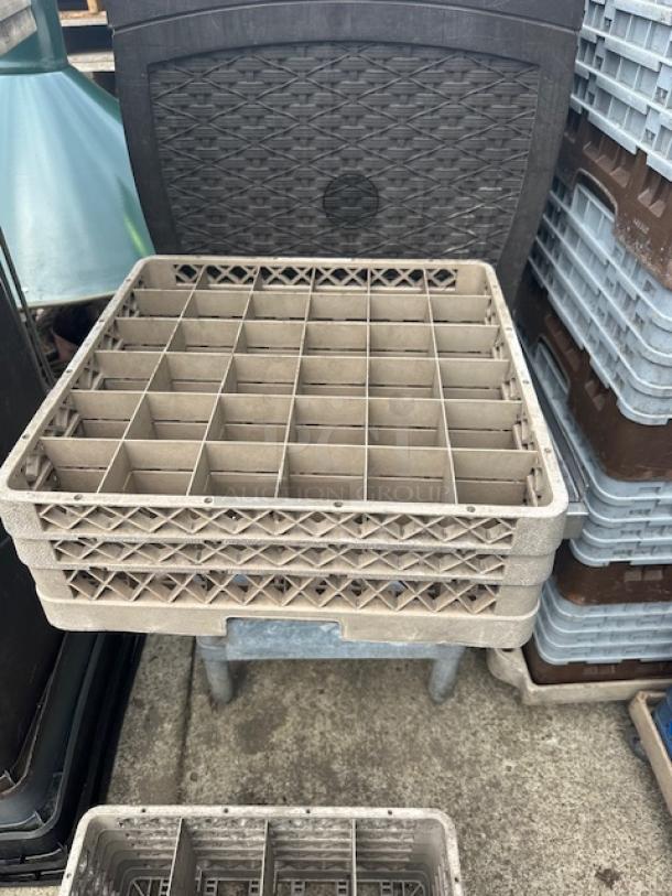 One Beige 36 Hole Dishwasher Rack. - Image 1 of 1