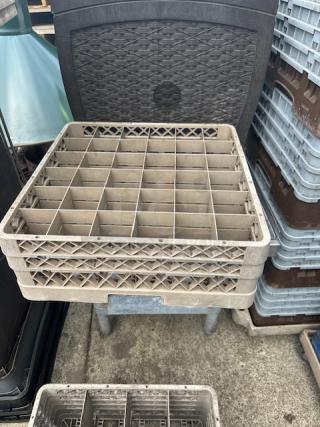 One Beige 36 Hole Dishwasher Rack.
