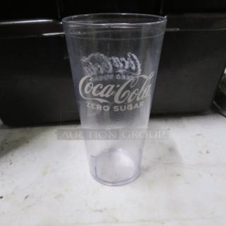 One Lot Of 25 GET 24oz Clear Coca Cola Tumblers.