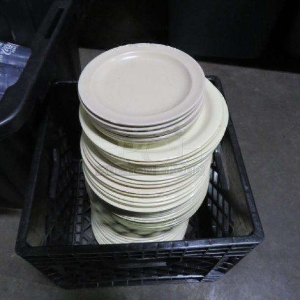 One Mega Lot of Assorted Size Melamine Plates. - Image 1 of 1