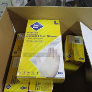 One Lot Of 6 NEW Boxes Of Size Large Gloves.