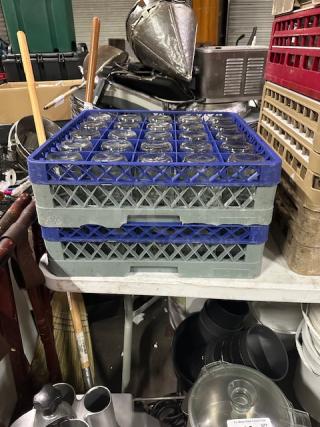 Blue/Gray 25 Hole Dishwasher Rack. 3XBID