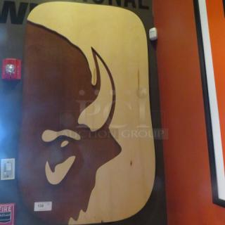 One Wooden Wall Art. 60X36