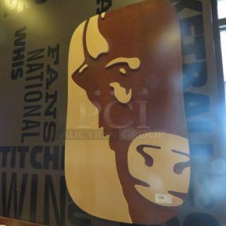 One Wooden Wall Art. 60X36