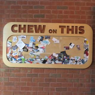 One Wooden Cork Board. 60X30