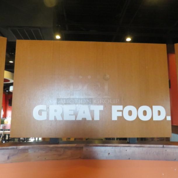 One Lot Of 4.5 Inch Wooden Letters. GREAT FOOD NO BULL - Image 1 of 3
