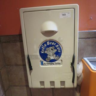 One Wall Mount  Koala Bear Baby Changing Station.